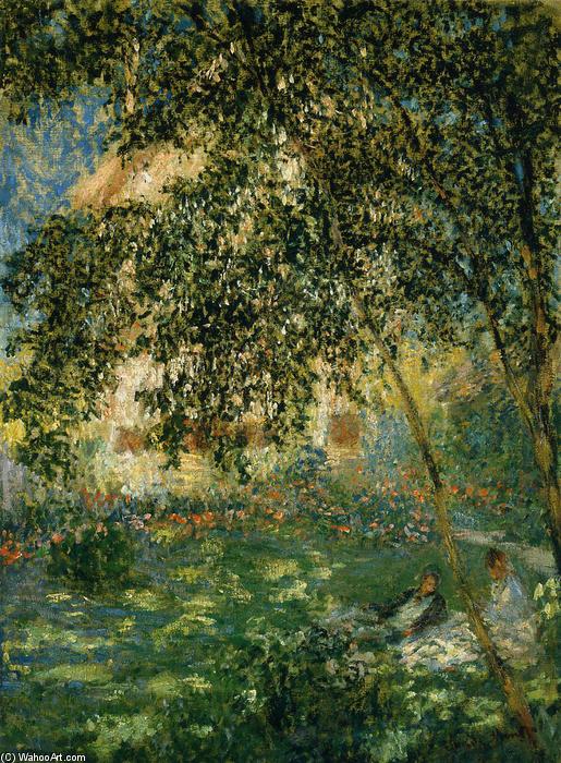 Relaxing In The Garden, Argenteuil — Claude Monet