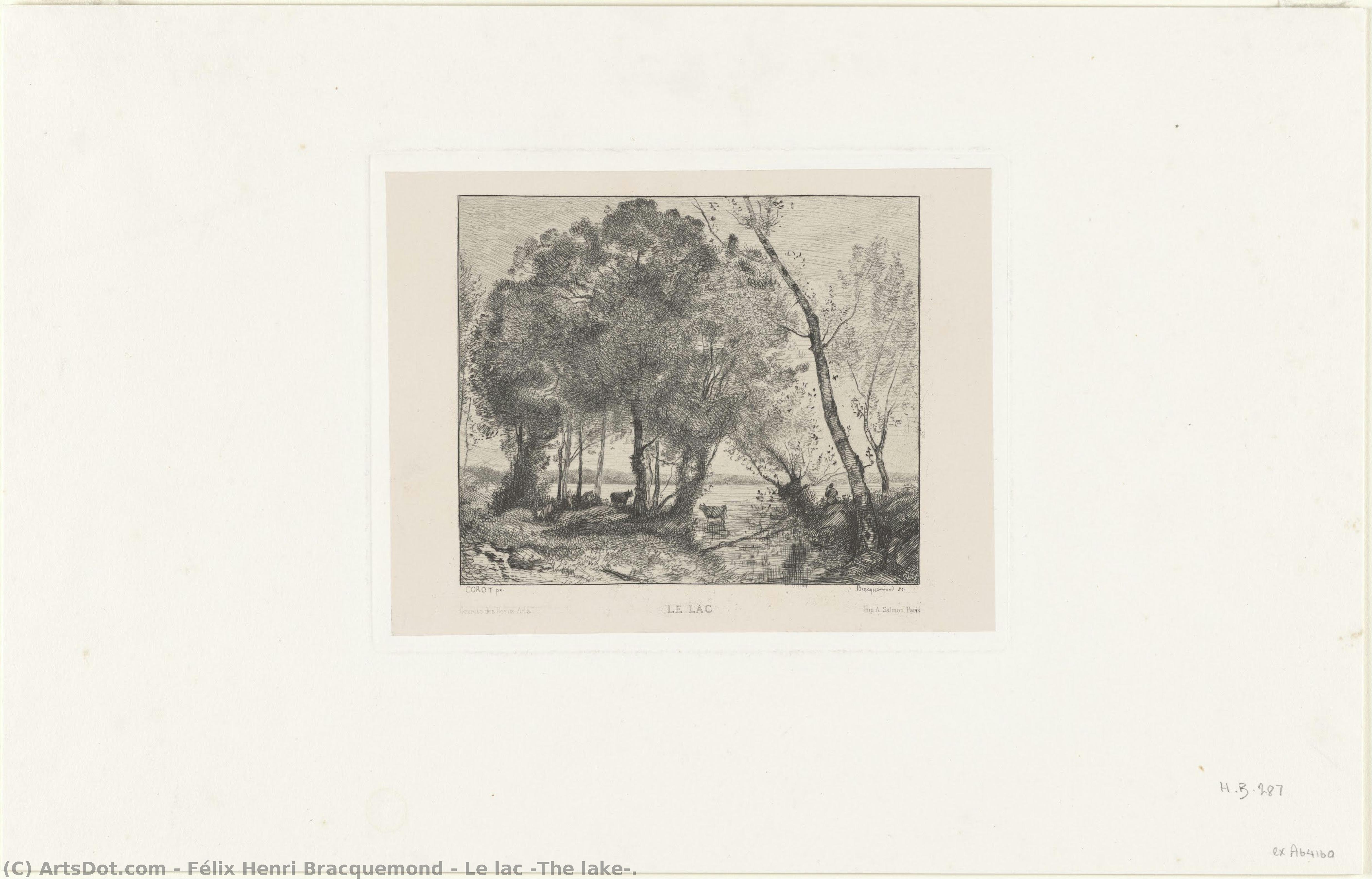 Le Lac (the Lake). — Félix Henri Bracquemond