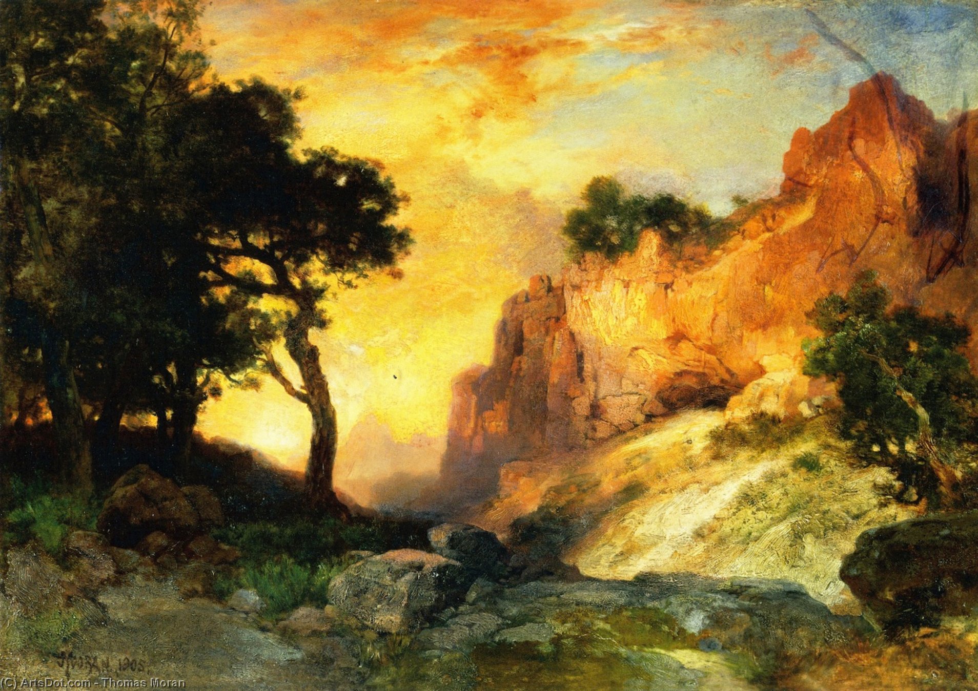 A Side Canyon, Grand Canyon, Arizona — Thomas Moran