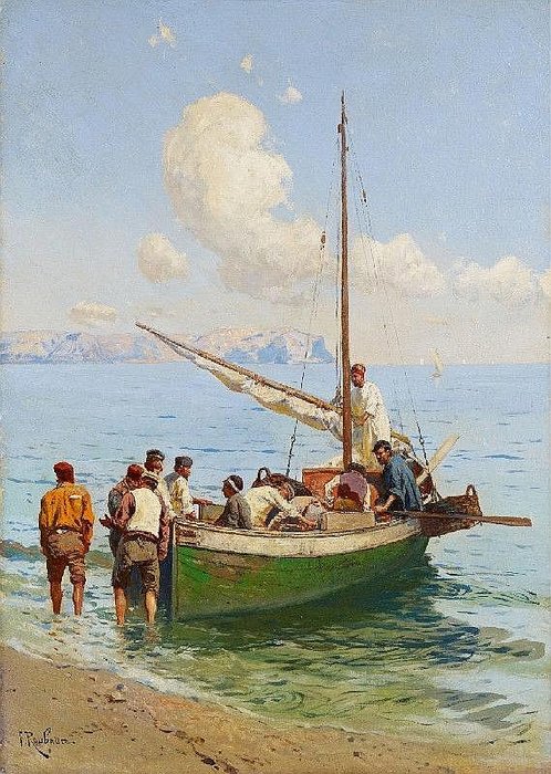 Fishermen On The Black Sea — Franz Roubaud