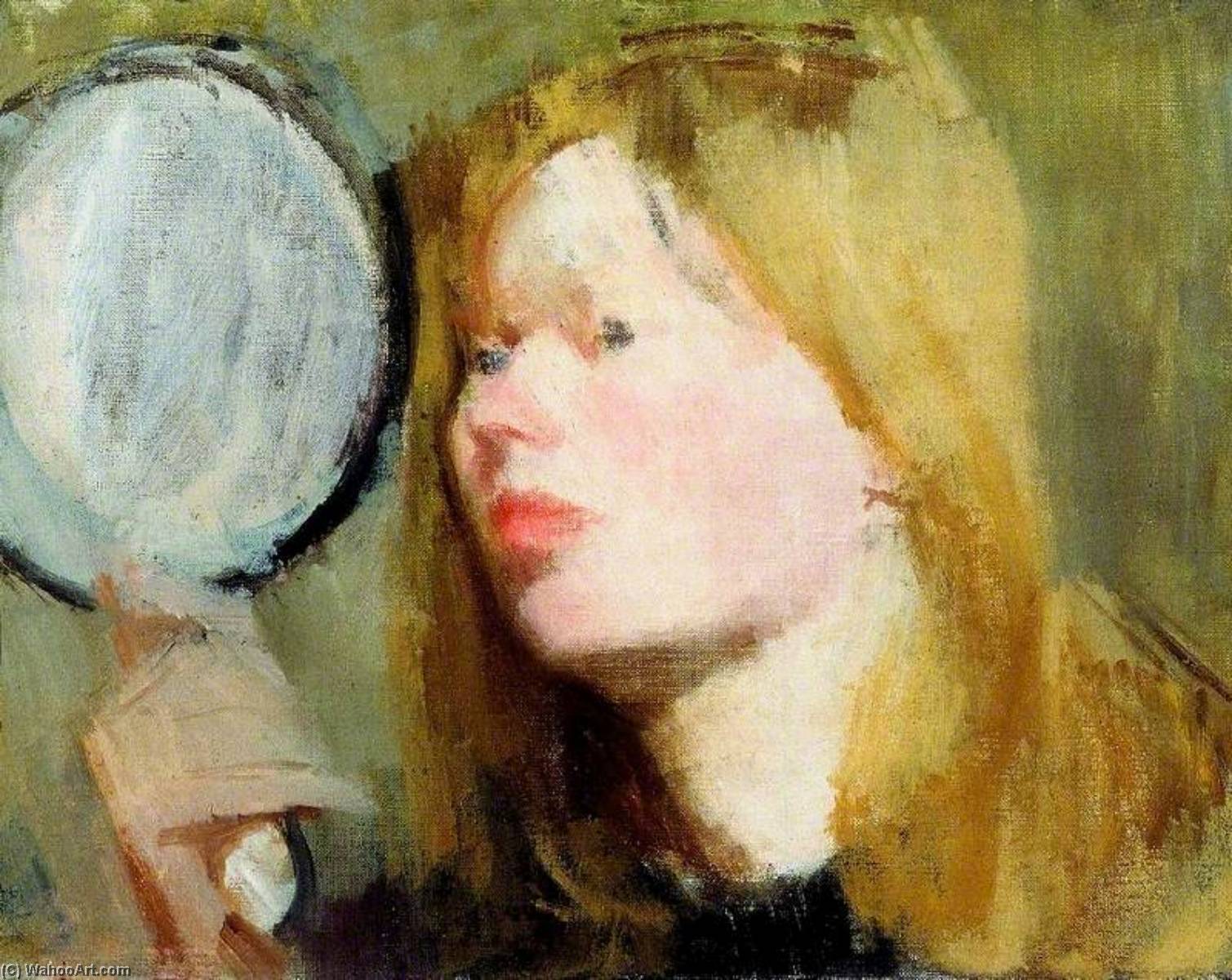 Girl With A Mirror — Victor Pasmore