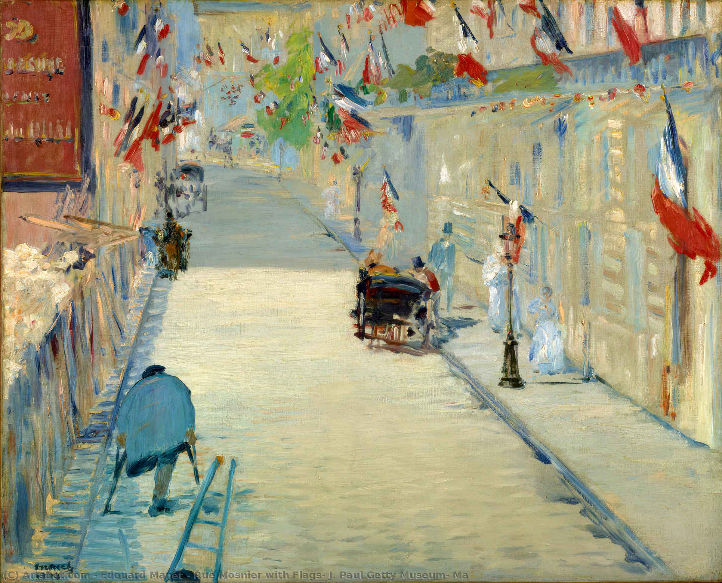 Rue Mosnier With Flags, J. Paul Getty Museum, Ma — Édouard Manet