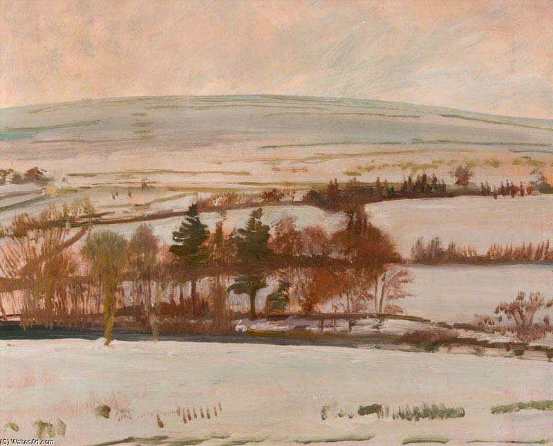 An Extensive Winter Landscape, Withypool, Exmoor — Sir Alfred James Munnings