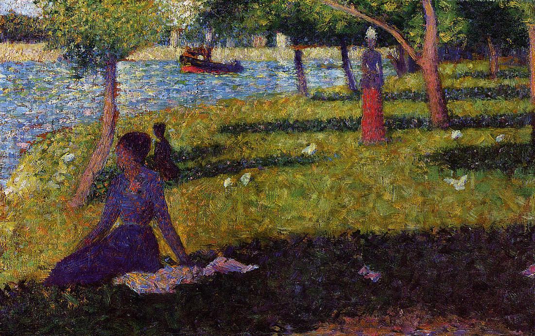 Seated And Standing Woman — Georges Seurat
