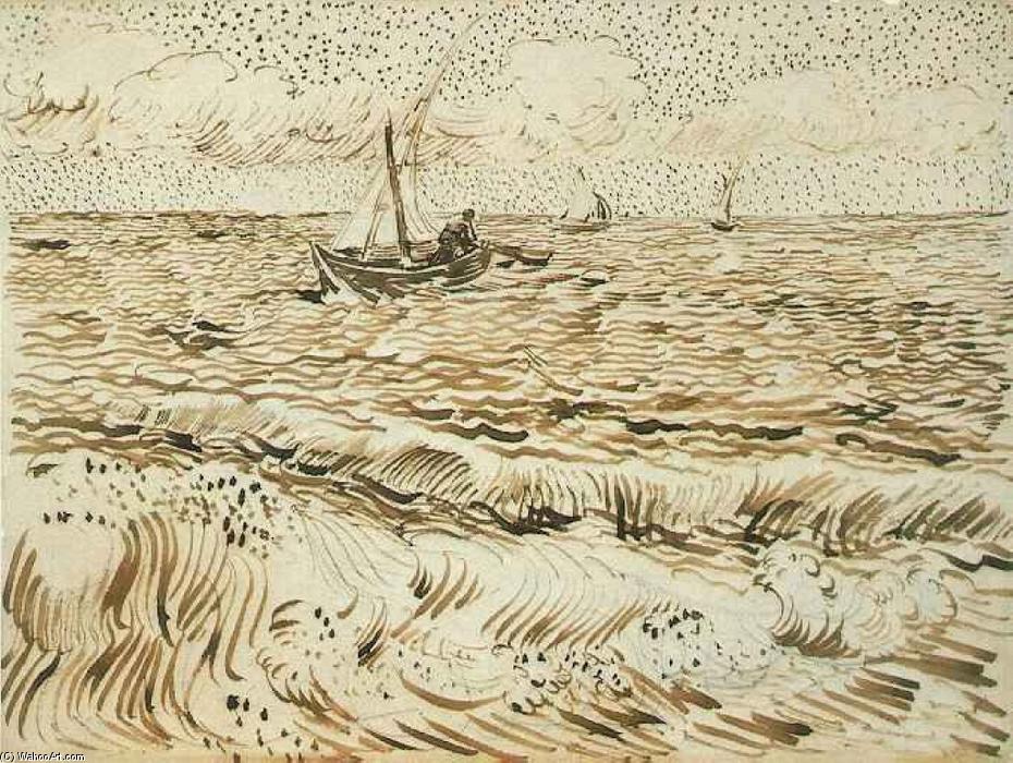 A Fishing Boat At Sea — Vincent Willem Van Gogh