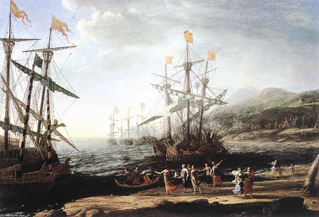 Marine With The Trojans Burning Their Boats — Claude Lorrain (claude Gellée)
