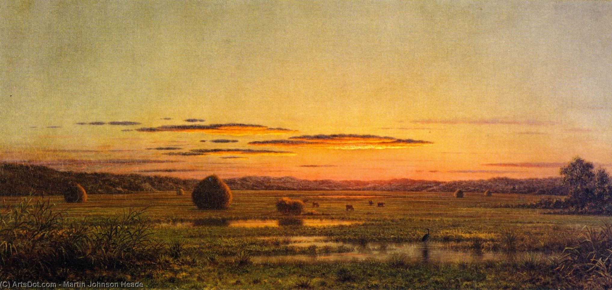 Sunset After A Storm In The Catskill Mountains — Martin Johnson Heade