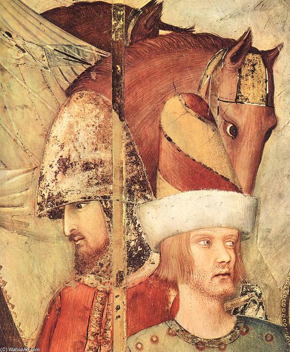 Saint Martin Renounces His Weapons (detail) — Simone Martini