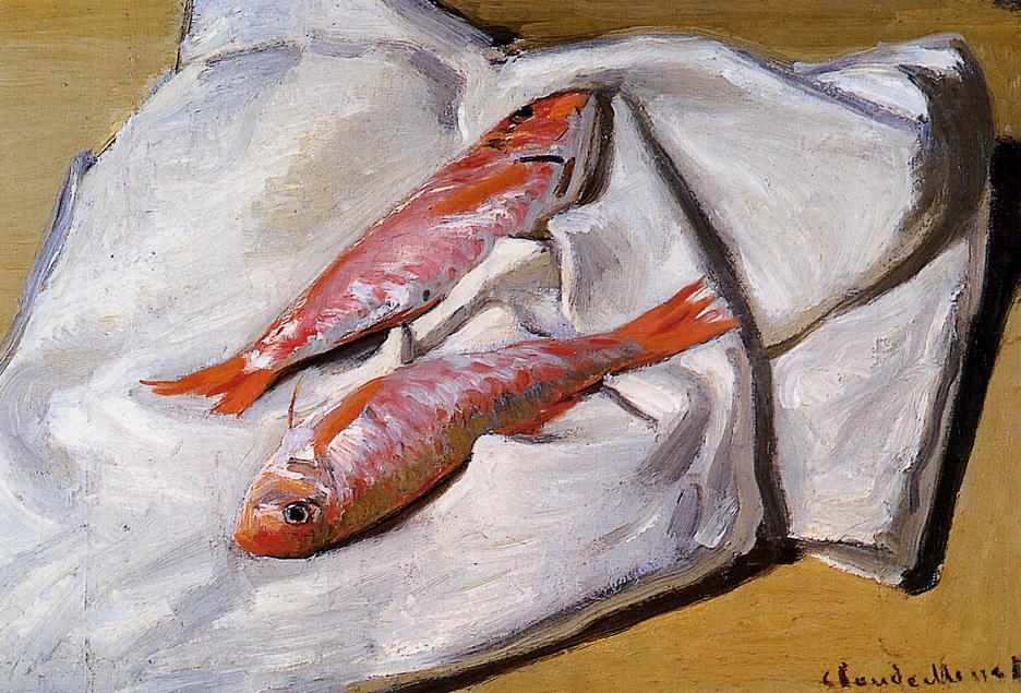 Still Life. Red Mullets — Claude Monet