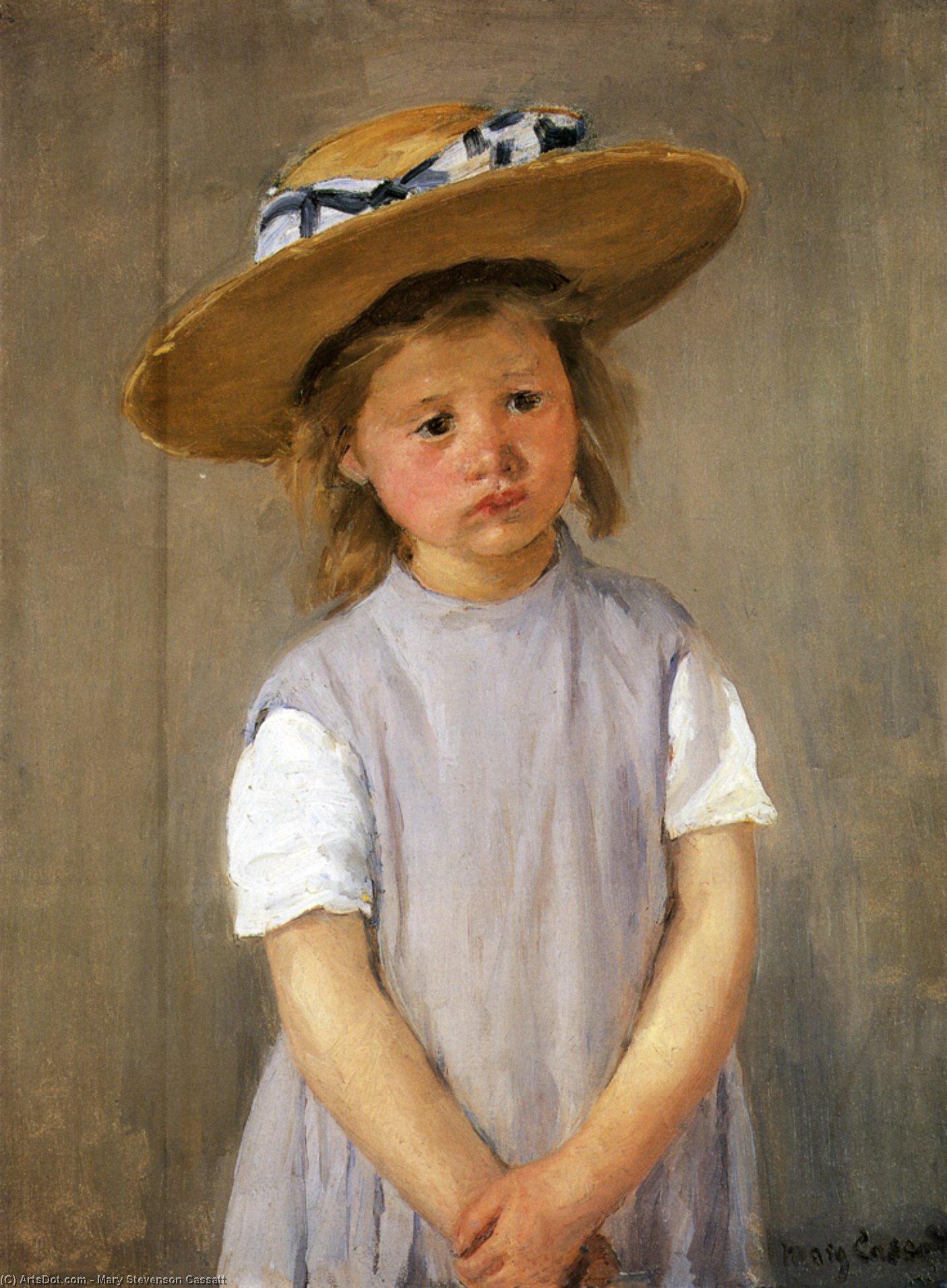 Child In A Straw Hat — Mary Stevenson Cassatt