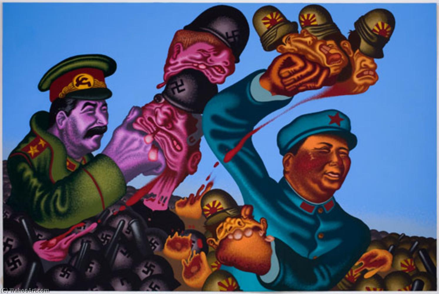 Stalin + Mao — Peter Saul