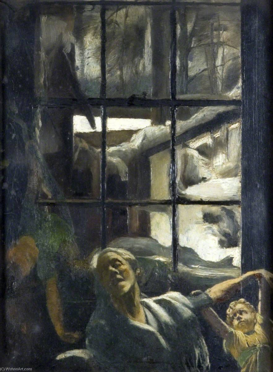 Spring Awakening Old Winter From Her Sleep — Edgar Herbert Thomas