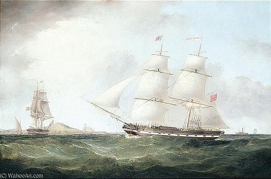 The Brazil Packet In Two Positions Off The Coast — Samuel Walters
