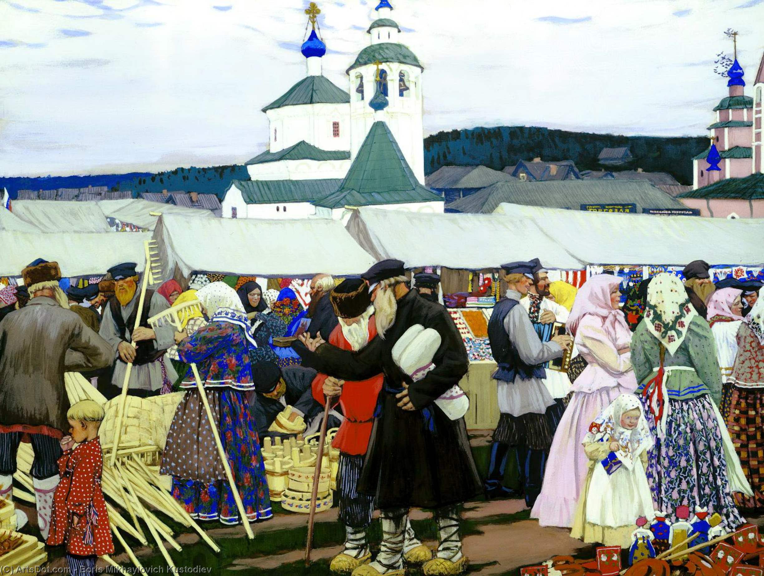 At The Fair — Boris Mikhailovich Kustodiev
