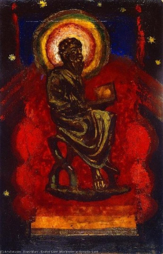 Seated Saint (also Known As Byzantin Saint) — Franz Marc