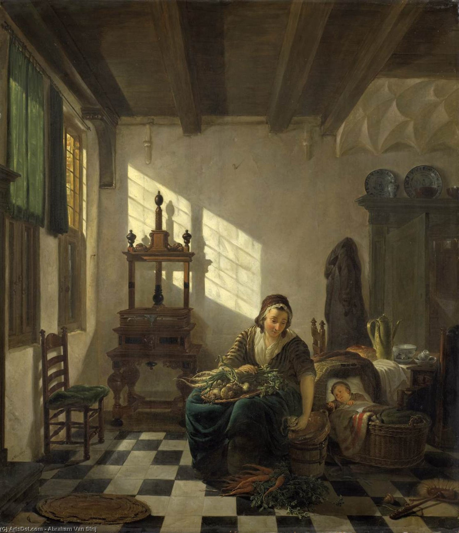 The Housewife — Abraham Van Strij
