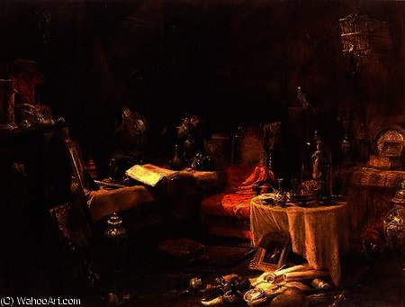 The Antiquary's Cell — Edward William Cooke
