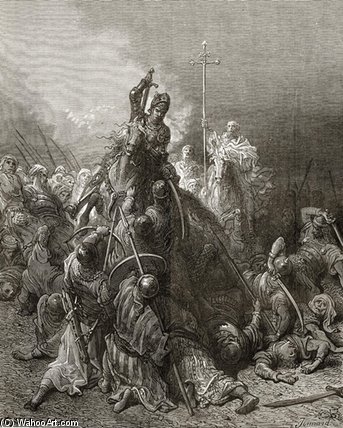 Christian Knights Fight Saracens — Paul Gustave Doré