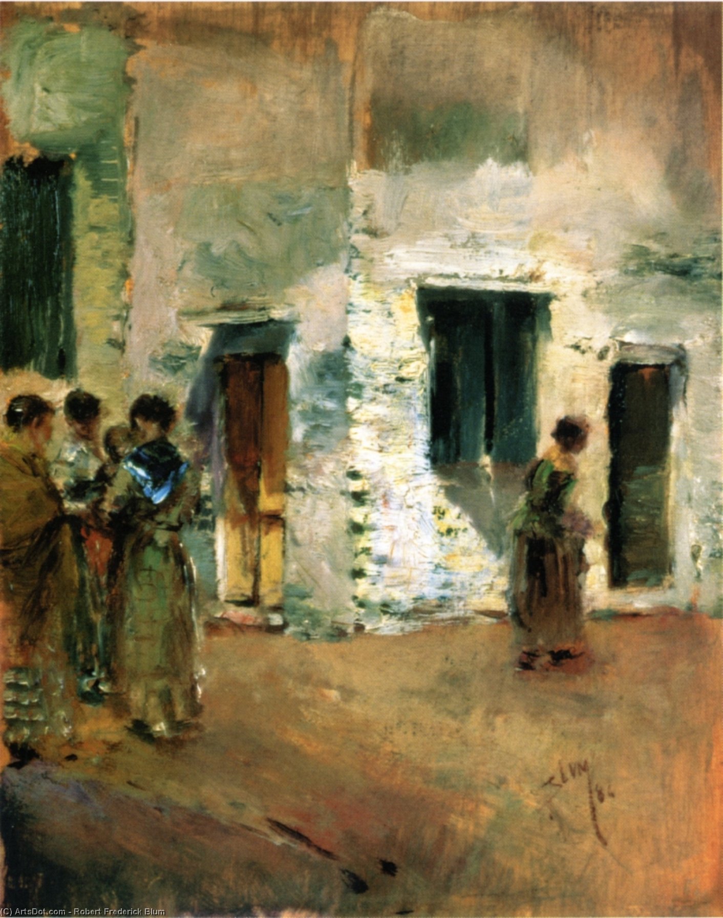 Venetian Street Scene — Robert Frederick Blum