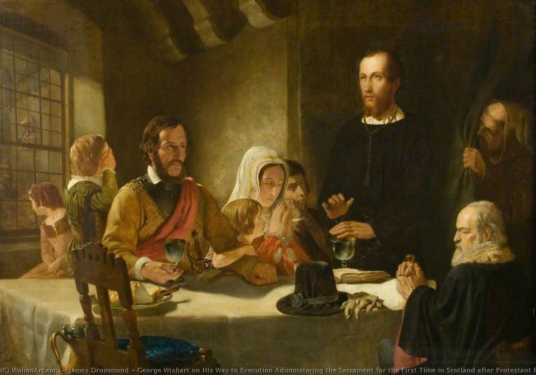 George Wishart On His Way To Execution Administering The Sacrament For The First Time In Scotland After Protestant Reform — James Drummond