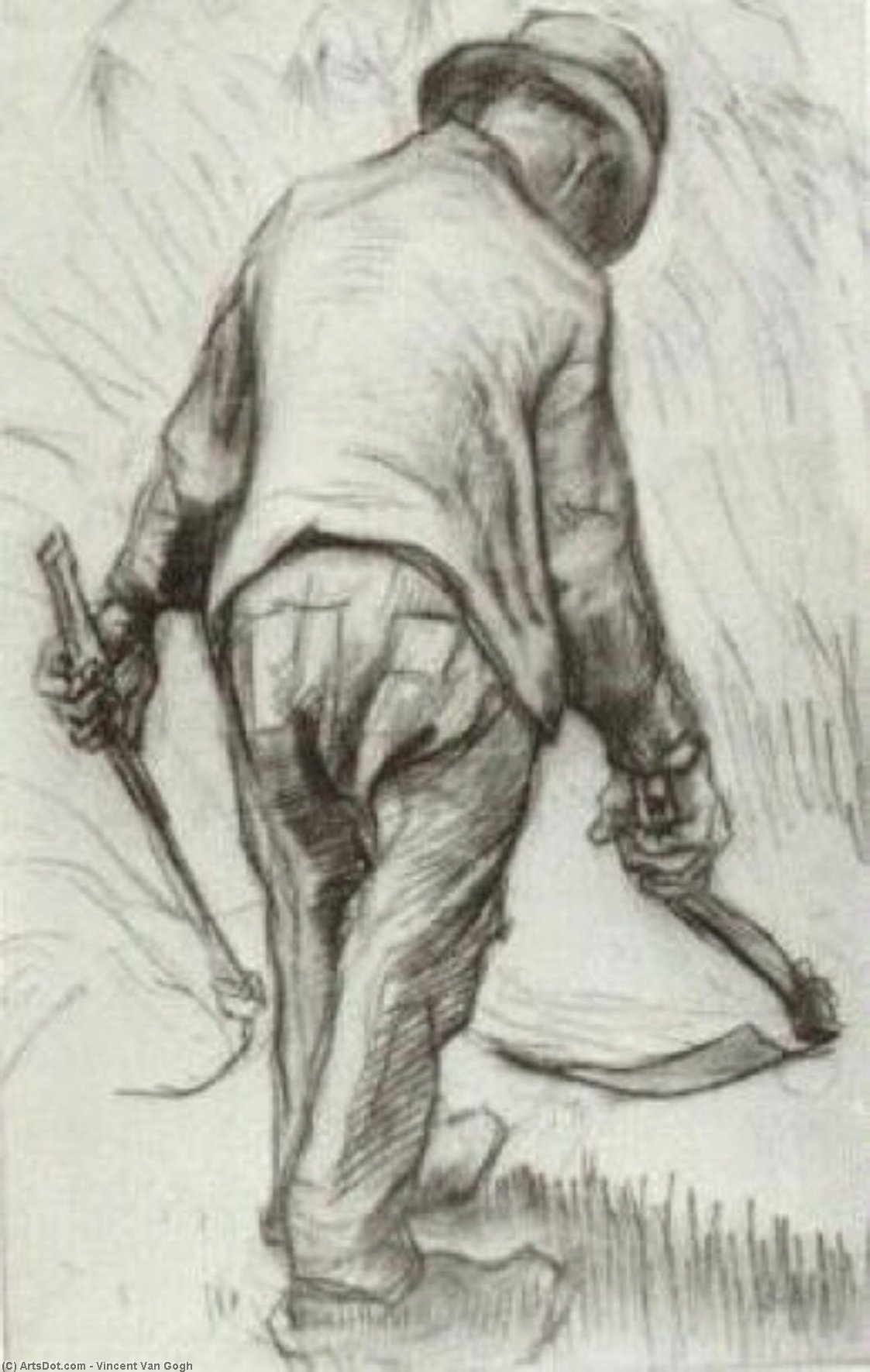 Peasant With Sickle, Seen From The Back — Vincent Willem Van Gogh