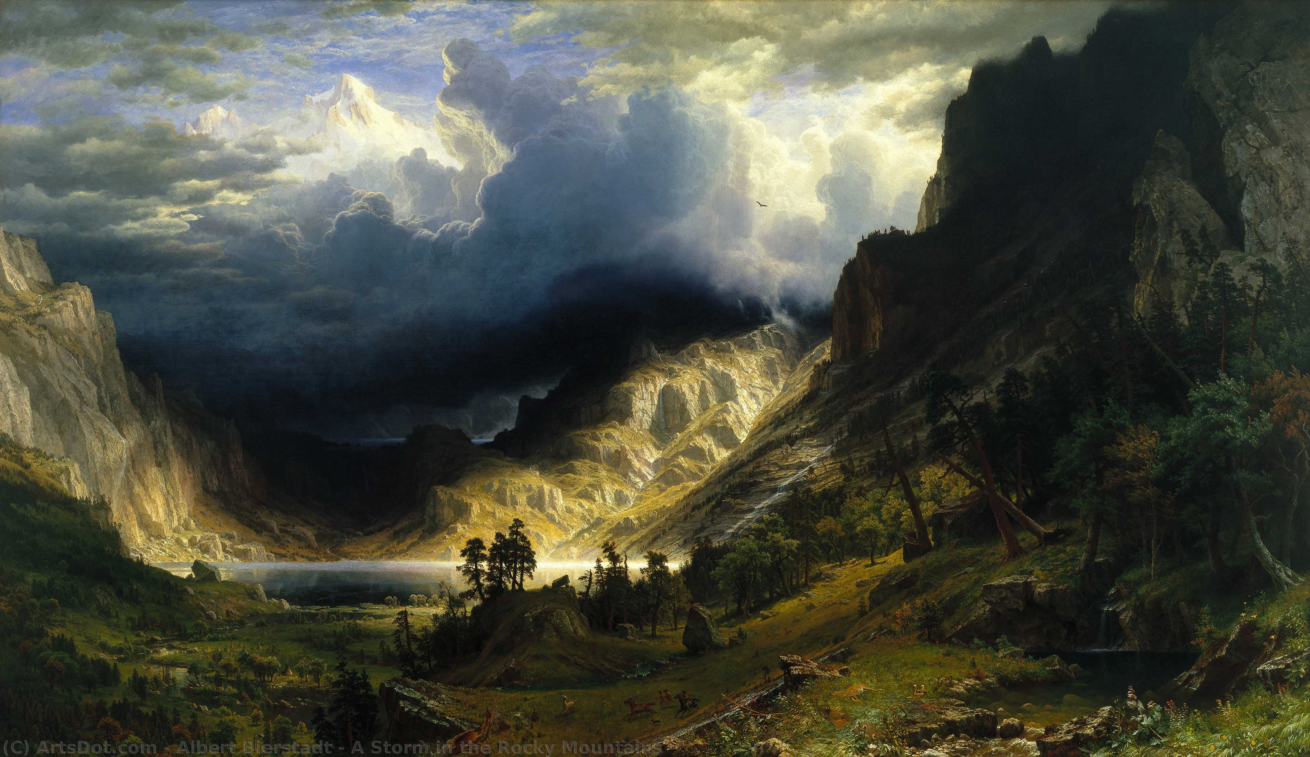 A Storm In The Rocky Mountains — Albert Bierstadt