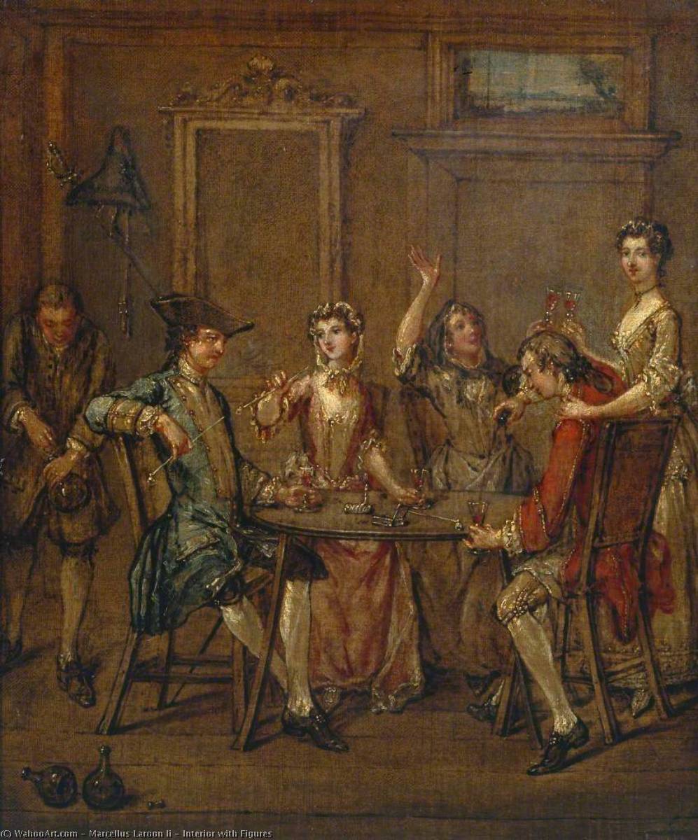 Interior With Figures — Marcellus Laroon Ii