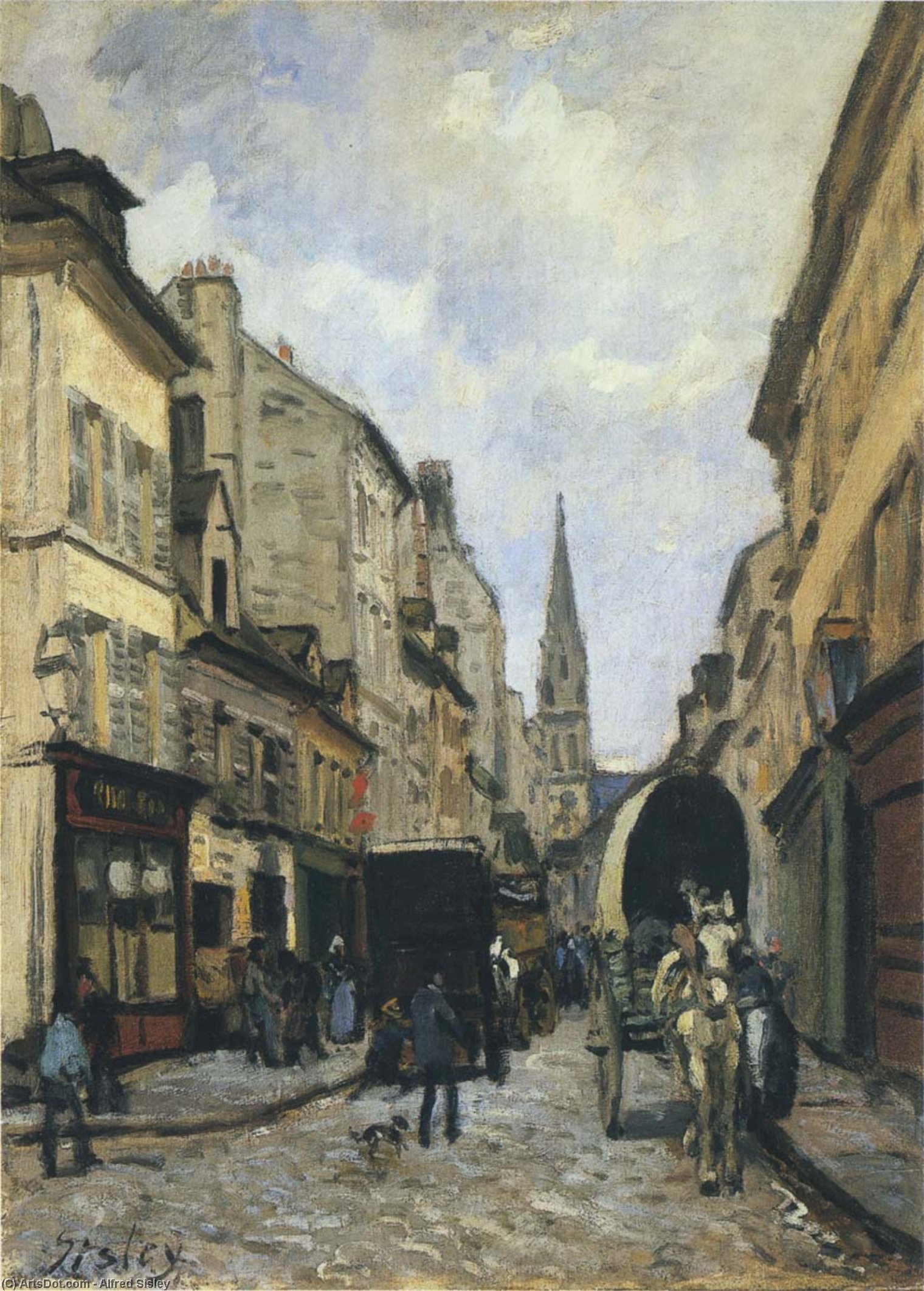 Main Street In Argenteuil — Alfred Sisley