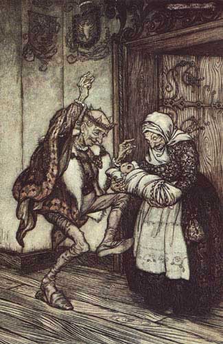 The King Could Not Contain Himself For Joy — Arthur Rackham