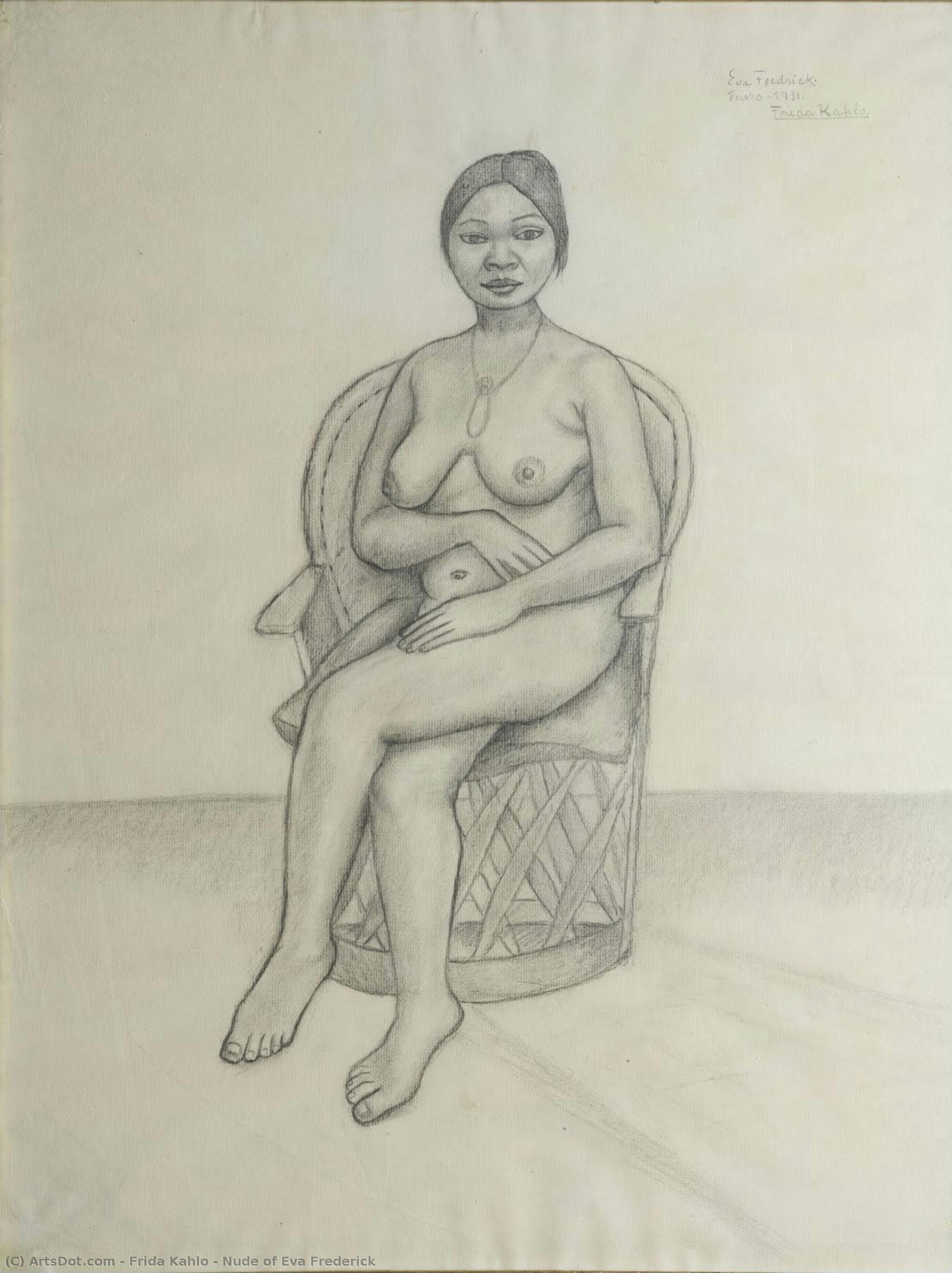 Nude Of Eva Frederick — Frida Kahlo
