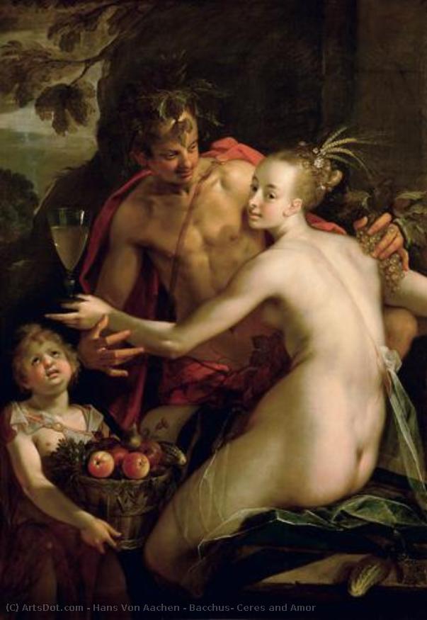 Bacchus, Ceres And Amor — Hans Von Aachen