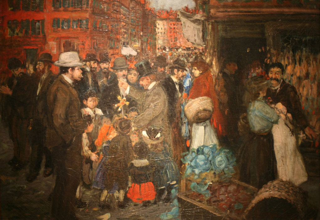 Street Scene (hester Street) — George Benjamin Luks