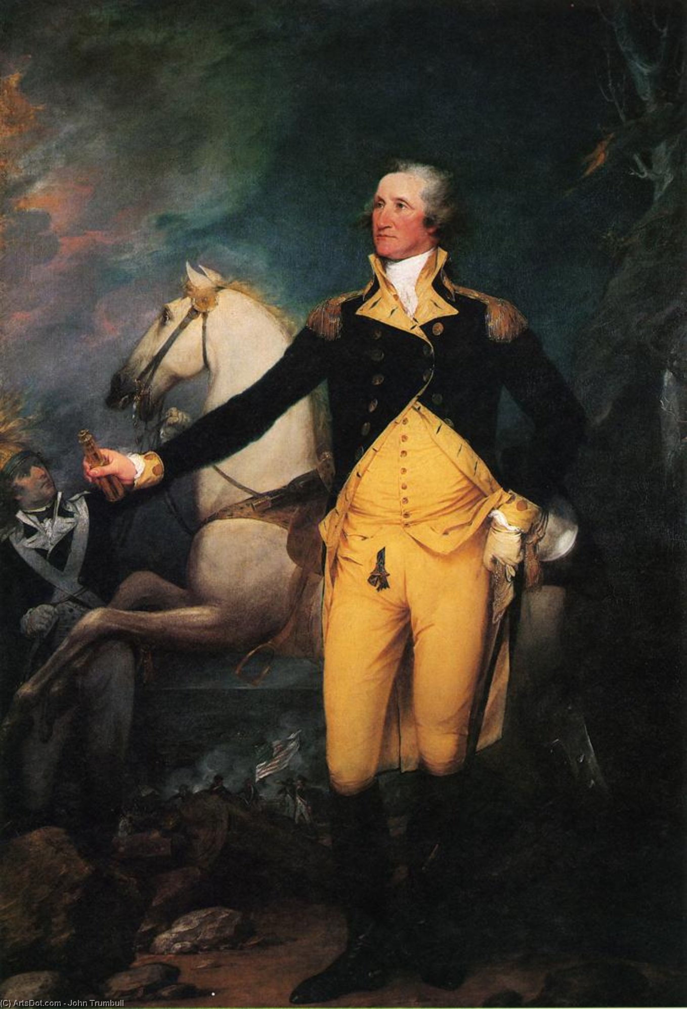 George Washington Before The Battle Of Trenton — John Trumbull