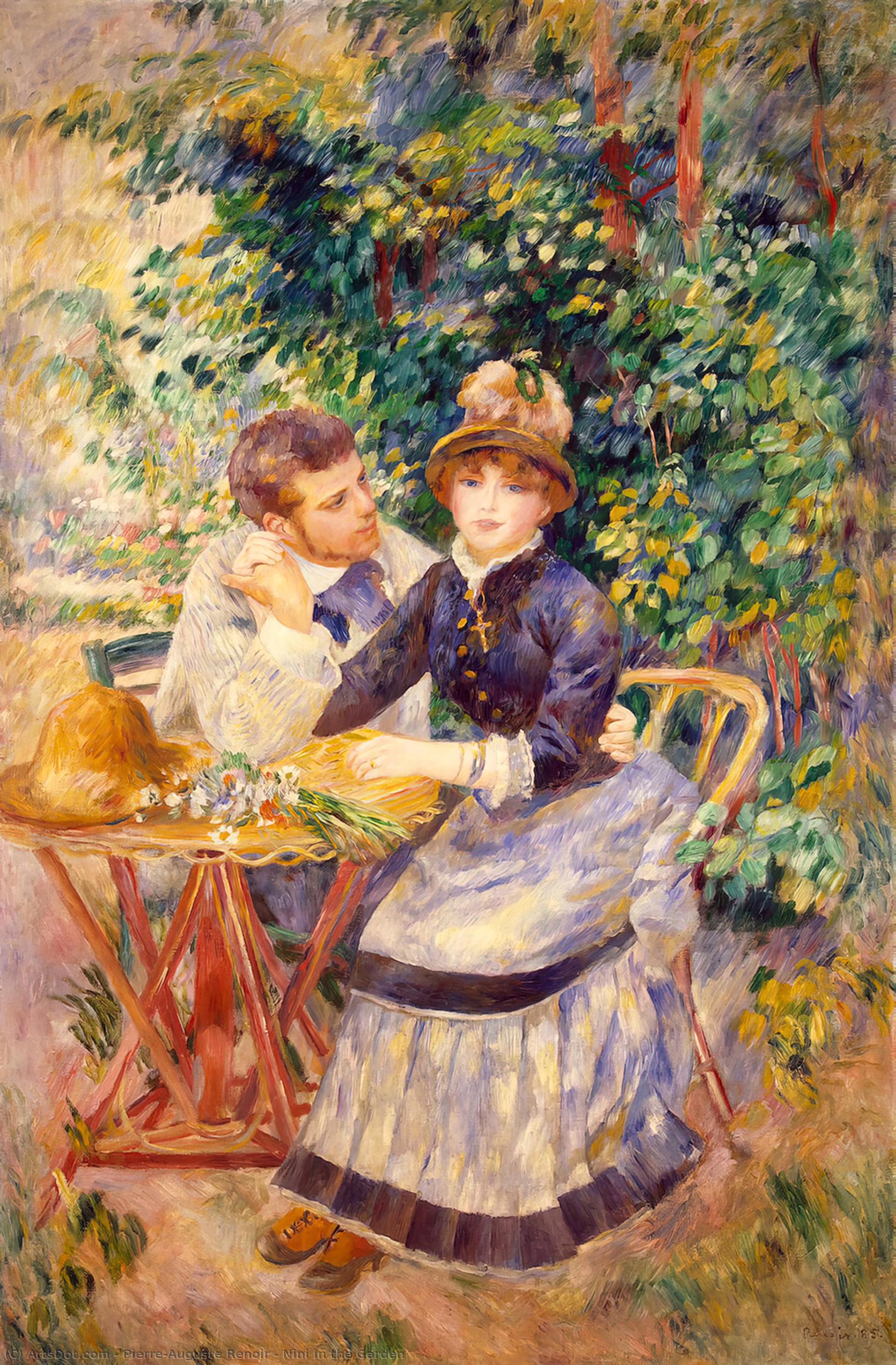 Nini In The Garden — Pierre-auguste Renoir