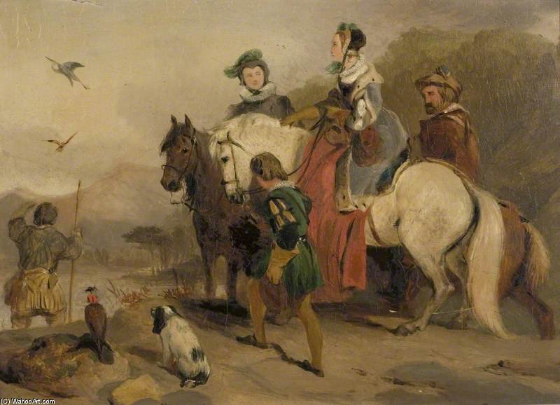 Hunting Party With Falcons — George Cattermole