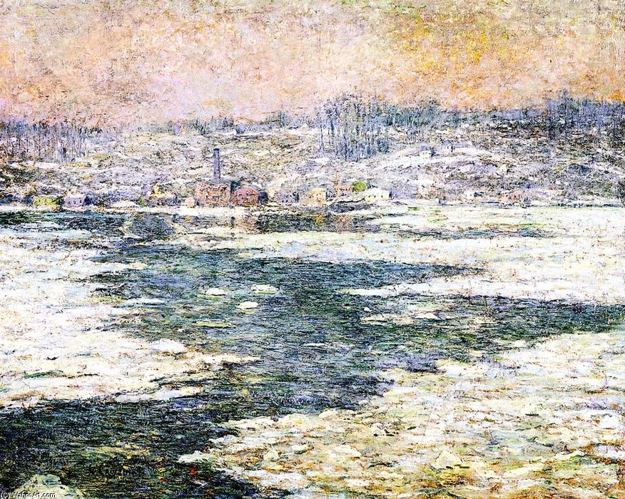 Ice On The Hudson — Ernest Lawson