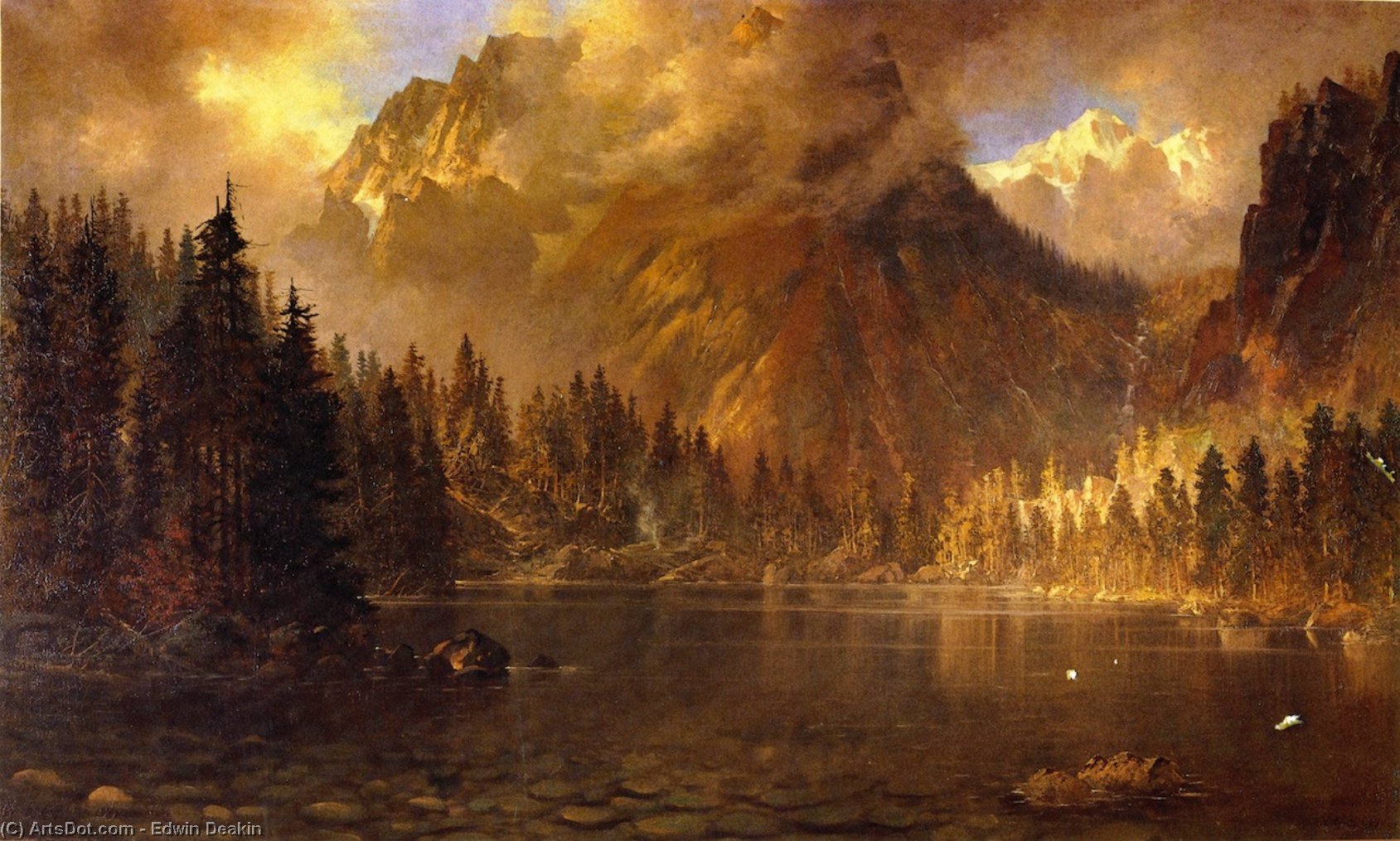 Tallac Mountain From Cascade Lake — Edwin Deakin