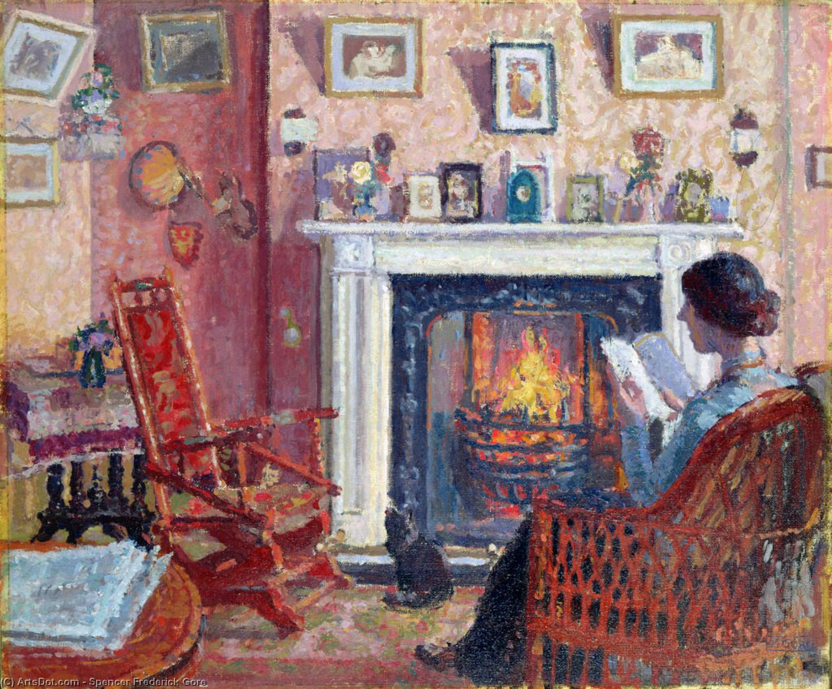 Interior, 31, Mornington Crescent, London — Spencer Frederick Gore