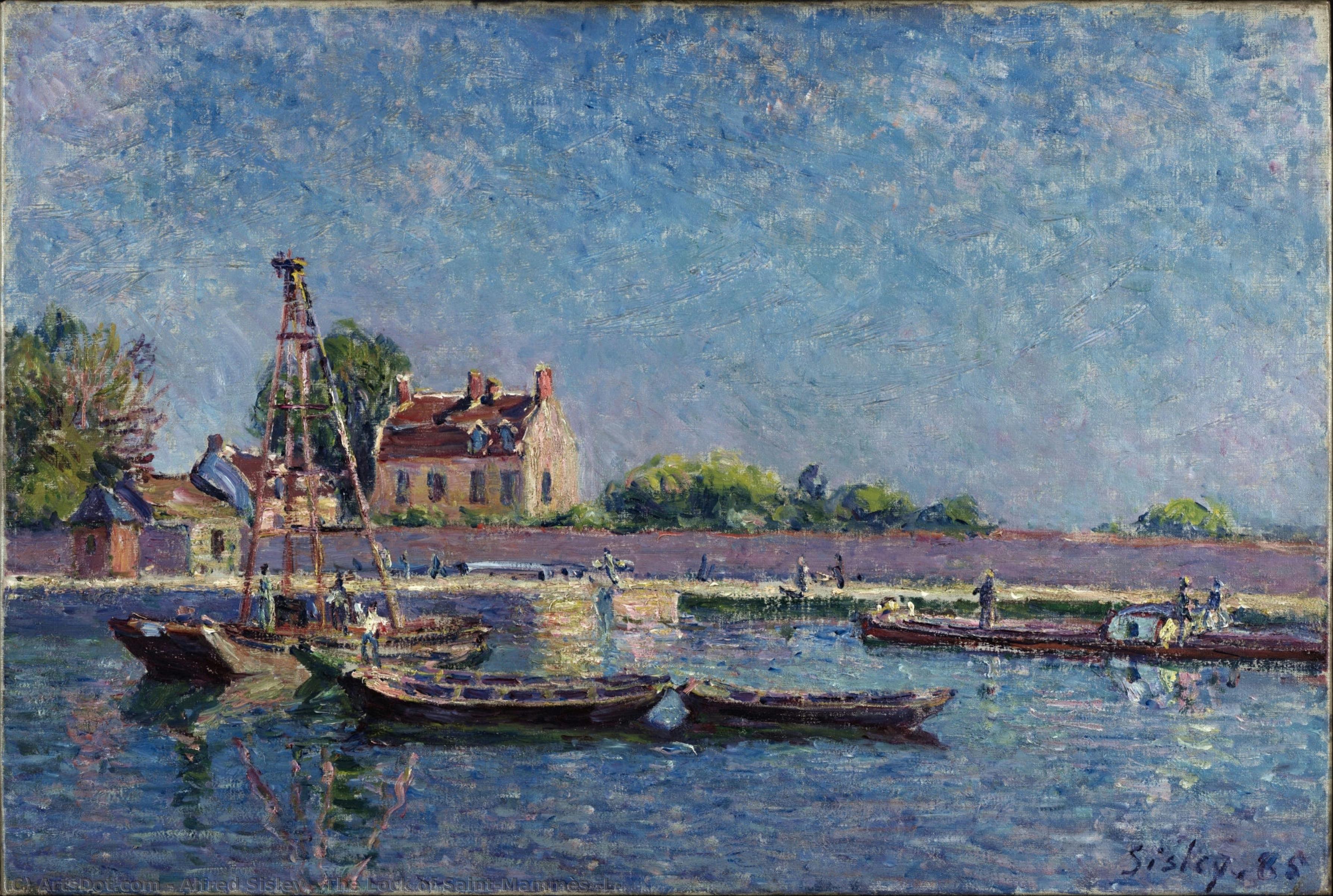 The Lock Of Saint-mammès (l — Alfred Sisley