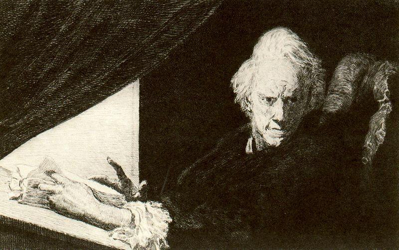 Nocturnal Reading — Max Klinger
