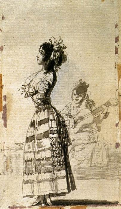 Girl Listening To A Guitar — Francisco José De Goya Y Lucientes