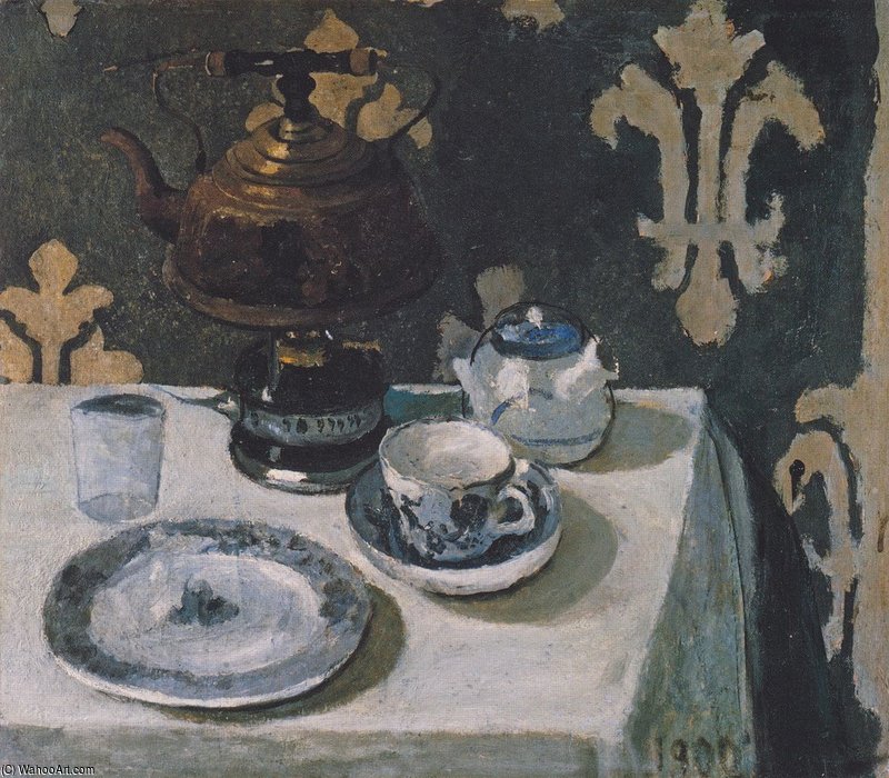 Still Life With Blue And White Porcelain Tea Set — Paula Modersohn-becker