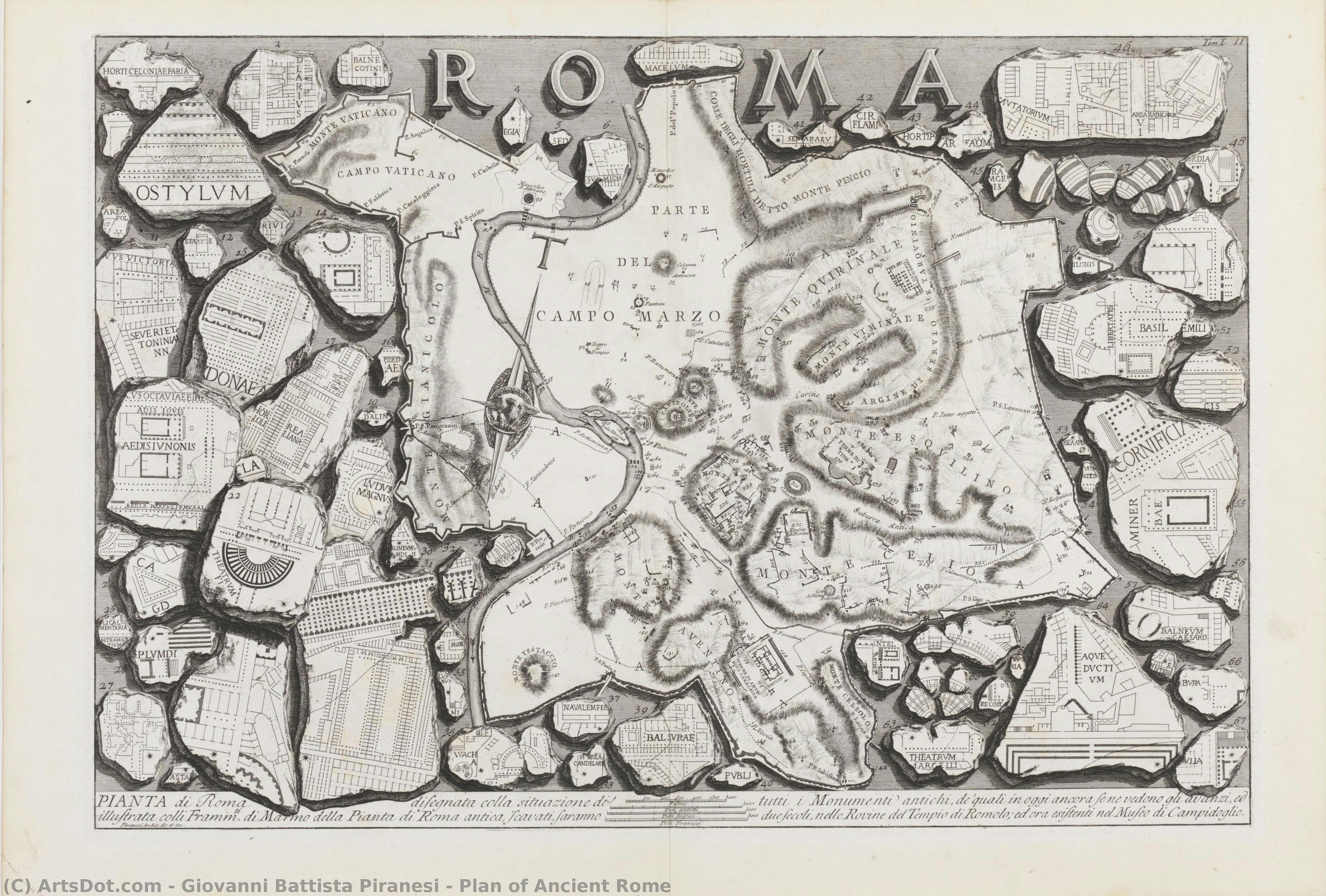 Plan Of Ancient Rome — Giovanni Battista Piranesi