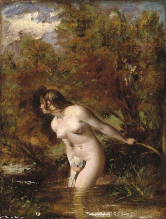 Musidora - The Bather 'at The Doubtful Breeze Alarmed', Replica — William Etty