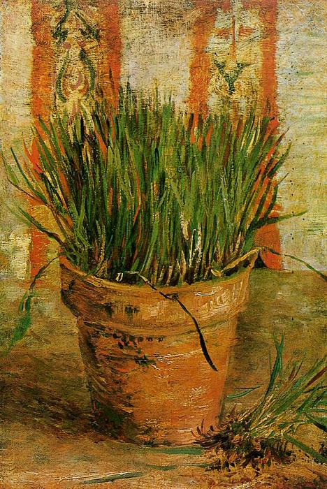 Flowerpot With Chives — Vincent Willem Van Gogh
