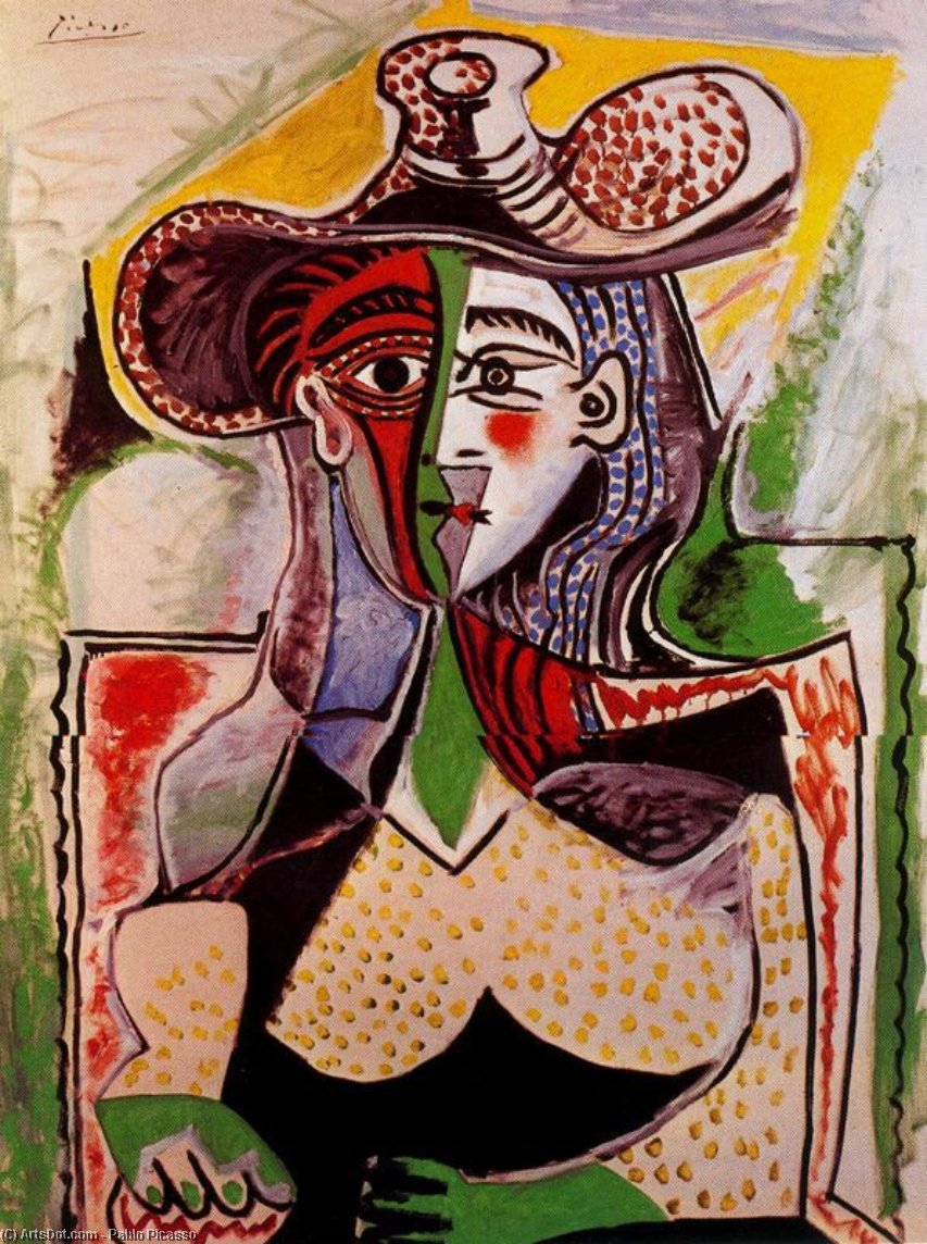 Woman With Big Hat — Pablo Picasso