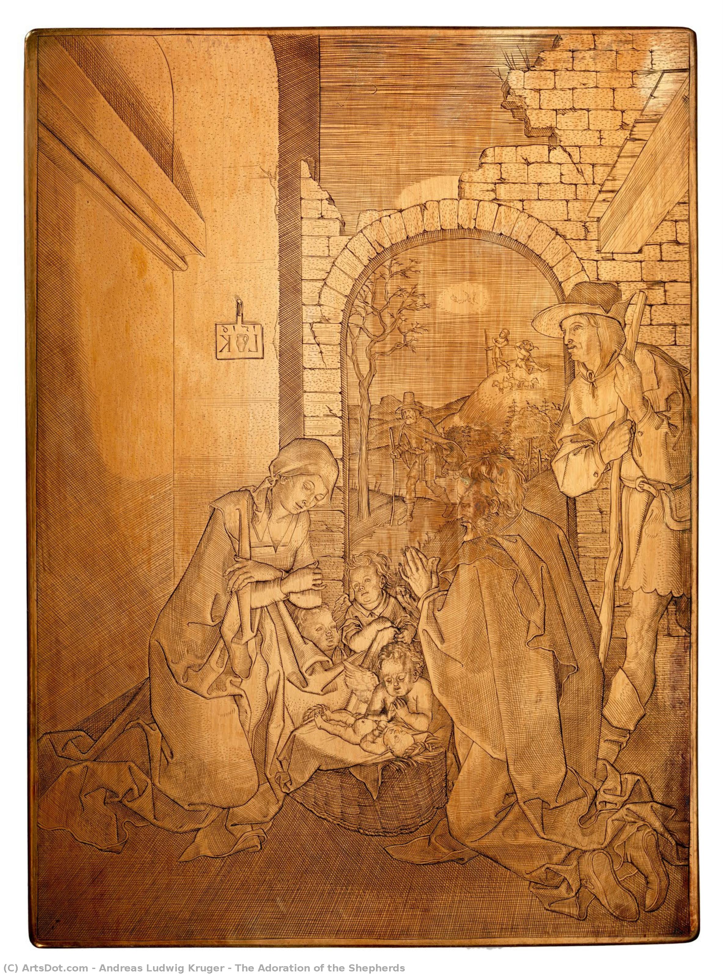 The Adoration Of The Shepherds — Andreas Ludwig Kruger