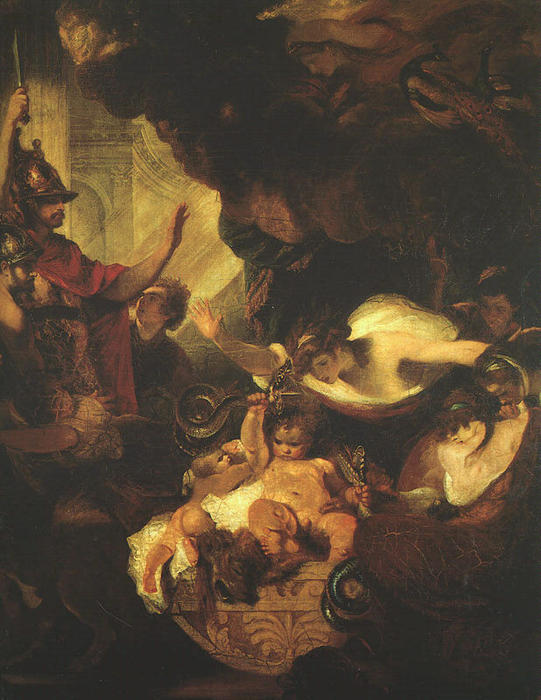 The Infant Hercules Strangling Serpents In His Crade — Sir Joshua Reynolds