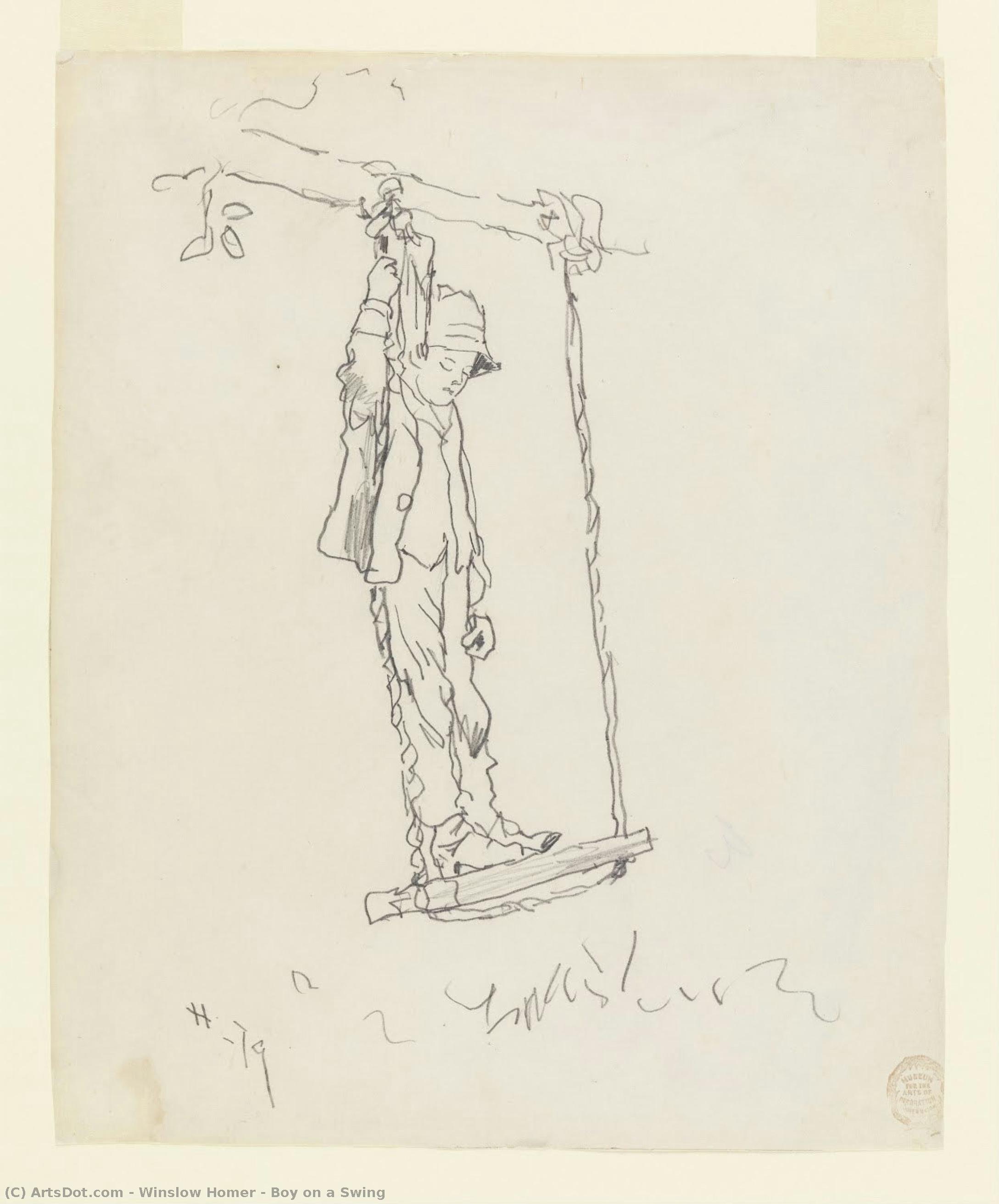 Boy On A Swing — Winslow Homer