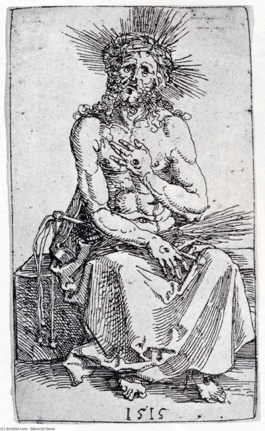 Man Of Sorrows, Seated — Albrecht Dürer